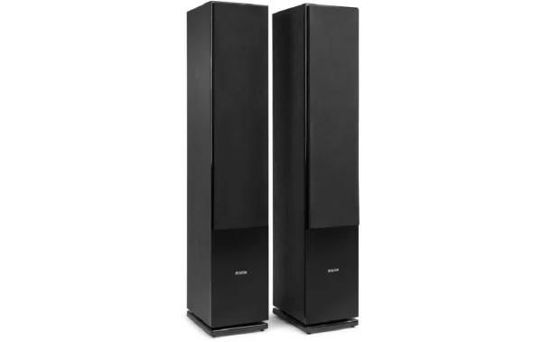 en ligne vente Fenton Paire D’enceintes De Sol SHF80B Noir – Cinéma à Domicile + Haut-parleurs Hifi 3