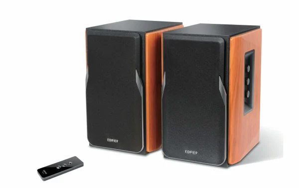 Edifier Paire D’enceintes D’étagère R1380DB Brun, Noir – Cinéma à Domicile + Haut-parleurs Hifi prix de gros 3