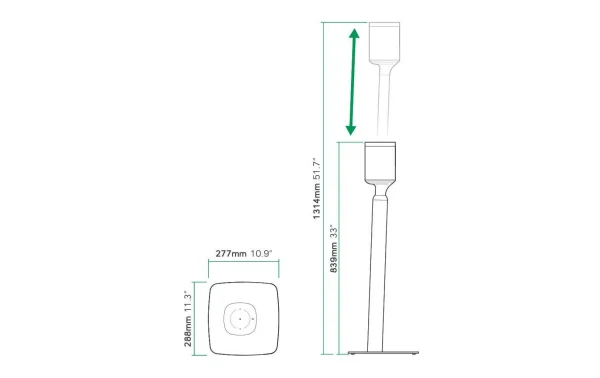 Flexson Supports Sur Pied, Paire Sonos PLAY:1, ONE Et ONE SL, Blanc , Blanc – Cinéma à Domicile + Haut-parleurs Hifi boutiqued en ligne 3