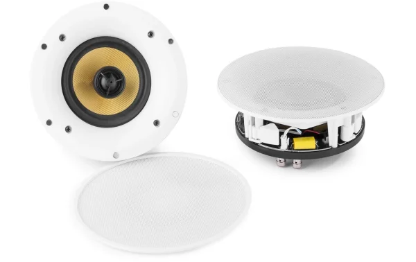 Top ventes Power Dynamics Haut-parleur De Plafond WCS65 Lot De 2, 2x 30W, Blanc – Cinéma à Domicile + Haut-parleurs Hifi 3